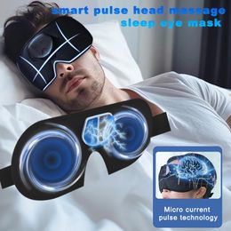 Intelligent EMS head massager electric pulse sleep mask for migraine relief sleep aid device travel eye shadow blind patch 240513