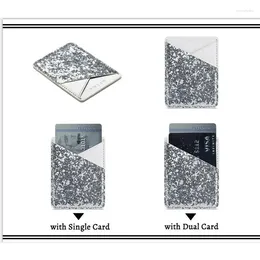 Card Holders Universal Mobile Phone Stick 3M Plastic Bank Back Clip Document Set Multi-Function Single Bag