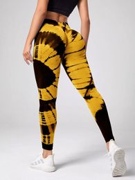 Seamless Leggings for Women Fitness Yoga Pants High Waist Tie Dye Legging Workout Scrunch Butt Lifting Sports Gym Tights Woman 240516