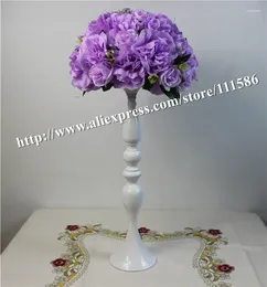 Decorative Flowers SPR-light Blue 10pcs/lot Wedding Road Lead Artificial Table Rose Flower Wall Center Ball Decoration