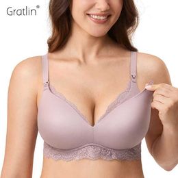 Maternity Intimates Female care bra for breast feeding smooth lace wireless smooth pregnant woman bra Bralette B-DD E 32-40 42 d240516