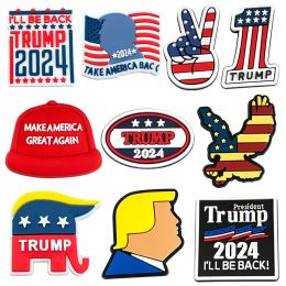 2024 Trump Series for Cartoon Shoe Charms Acessórios para Classic Cog Party Shoe Decoration Kids Gifts