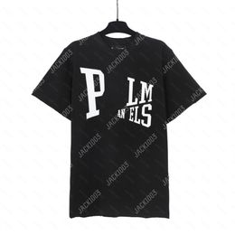 Palm PA Harajuku 24SS Spring American Retro Letter Printing Logo Luxurys T Shirt Loose Oversize Hip Hop Unisex Short Sleeve Tees Angels 2259 GAC