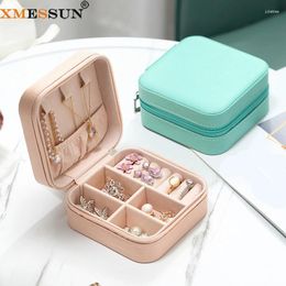 Cosmetic Bags XMESSUN Macaron Colour Jewel Boxes For Women 2024 Fashion Designer Ladies Casual Makeup Bag Earrings Ring Jewellery Storage Box