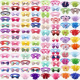 Dog Apparel 100pcs Accessories Dot Pet Supplies Cat Ribbon Bow Ties Necktie Fashion Holiday Grooming