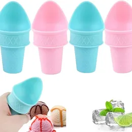 Baking Moulds Reusable Ice Cream Cone Holder Multifunction Silicone Snow Rack Food