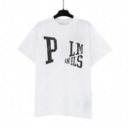 Palm PA Harajuku 24SS Spring American Retro Letter Printing Logo Luxurys T Shirt Loose Oversize Hip Hop Unisex Short Sleeve Tees Angels 2259 VXV