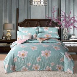Bedding Sets Classic Set 5 Size Flowers Bed Linen 4pcs/set Duvet Cover Pastoral Sheet AB Side 2024