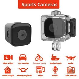 Sports Action Video Cameras SQ28 Outdoor Waterproof Sports Camera 1080p Portable Car Mini DV Camera HD Aviation Small Direct Recording Camera B240516