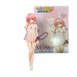 Action Toy Figures New Japanese Anime Figure 24cm Momo Belia Deviluke Pyjama PVC Action Figure Toy Adult Collection box-packed Doll Gift Y240516