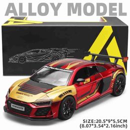 Diecast Model Cars 1 24 Scale Audi R8 LMS Alloy Model Car Race Inspired Collectable for Car Enthusiasts Highly Detailed Dual Construction WX