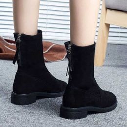 Boots Fashion Ankle Elastic Sock Chunky High Heels Stretch Women Autumn Sexy Booties Pointed Toe Pump Size 33-43 678 H240516