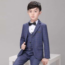 Wedding For Boys Kids Luxurious Jakcet Vest Pants Birthday Suit Children Photograph Dress Performance Tuxedo Costume