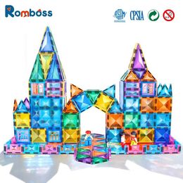 Magnetic Blocks Rom 7.5cm square creative building block childrens toy ABS plastic enlightenment education puzzle magnetic toy WX5.17