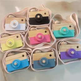 Cute Nordic Hanging Wooden Camera Toys Kids Gift Room Decor Furnishing Articles Children Pography 240509