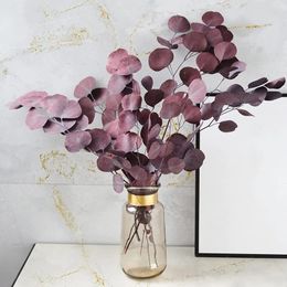 Decorative Flowers Eucalyptus Dry Flower Artificial Leaves Natural Branches Arrangement Home Wedding Party Decoration