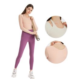 Women Cutout Crop Top Bra Sports 2 in 1 Workout Padded Long Sleeve Thumbhole Halter Fitness Brief Fashion Shirts