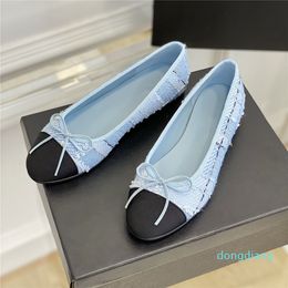 15A Desiger Casual Sandals Fashion Women Lace Ballet Flats Butterfly Shoes Round Female Feetwear
