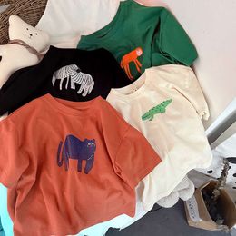 Summer Children Shirts 2023 Short-sleeve Tops for Kids Cartoon Boys Girls T-shirt Toddler Outerwear Baby Tees Clothing L2405