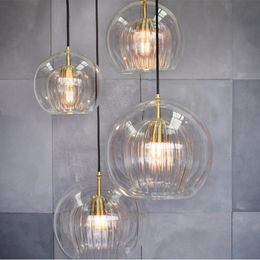 Designer Glass Ball Ceiling Pendant Light Modern Led Hanging Lamp above Kitchen Island Hanging Lamps Dining Table
