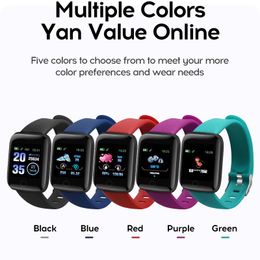 تعقب اللياقة البدنية Smartwatch Wristband Smart Bracelet Sport Watch معدل ضربات القلب مراقبة Multi Sport Mode 1.44 بوصة D13 شاشة كبيرة 116Plus متعددة الألوان