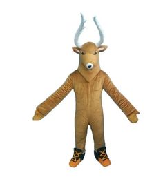 Halloween Deer Mascot Costume Top Quality Cartoon Anime theme character Carnival Adults Size Christmas Birthday Party Outdoor Outfit Suit