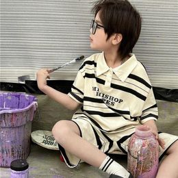 Clothing Sets Children's Summer Set Striped Short Sleeved Shorts Cute And Fresh Boys Girls Kids Clothes