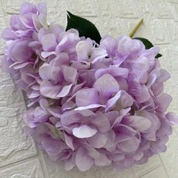 Decorative Flowers Artificial Green Plant Silk Hydrangea Bouquet Wedding Bride Holding Pography Props Home Garden Fake Flower Decoration