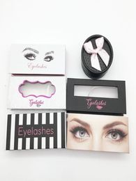 Whole No Label cardboard 3D cosmetics false mink eyelash packaging box Empty Eyelash Case Magnetic Box Lashes Paper box packag6542395