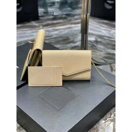 YS Leather ysllbag envelope bag Luxury Designer Mini Shoulder Bag Calfskin Beige Crossbody Bags Qiuaiity UPTOWN CHAIN WALLET HAYBRICK