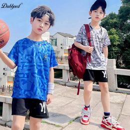 Clothing Sets DUBBPED Children's Summer Suit Boys Small Kids Short-sleeved Cartoon Two Pieces Quick Drying Shorts Short Sleeve