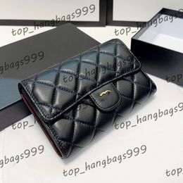 Girls Diamond Lattice Black Card Holder Wallet Purse Cowhide Caviar Leather Mini Tiny Clutch Billfold 10x15cm