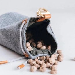 Storage Bags 1 Set Dog Treat Pouch Useful Portable Drawstring Design Outdoor Accessories Pet Snack Bag