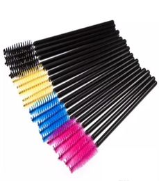 Factory 30000pcslot NEW Black Disposable Eyelash Brush Mascara Wands Applicator Makeup Cosmetic Tool 4 colors2960752