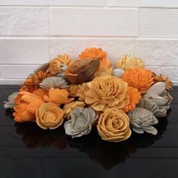 Decorative Flowers 50 Pack Of Sola Wood Flower Assortment For Home Decor/All Special Occasions G813C99N