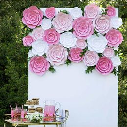 Decorative Flowers DIY Paper 30CM Rose For Wedding & Event Birthday Baby Shower Decor Backdrops Deco Nursery Fashion Show