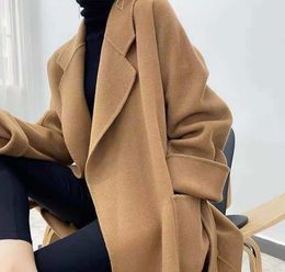 Autumn Female Wool Coats Overcoat Oversized Capes Coat Winter Cloak Parka Women Jacket Elegant Tweed Outerwear Jackets Wool Blend1271917