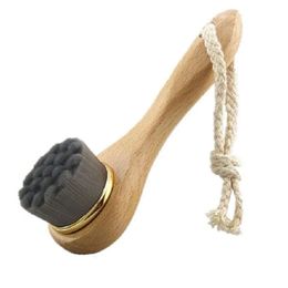 Handle Face Soft Brush Fiber Wooden Exfoliation Brushes Spa Massage For Dry Skin Facial Cleansing es