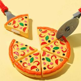 Kitchens Play Food Childrens Pizza Cutting Toy Simulates Plastic Pizza Dinner Childrens Toy Kitchen Pretends to Play Girl Cooking Kitchen Toy S24516