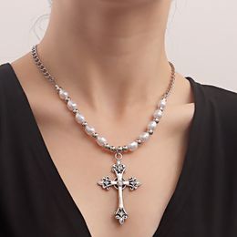 Designer Gold and 925 silver Fashion Gift Necklaces Woman jewelry Necklace Retro Cross choker With Elegant box insect 178 XL