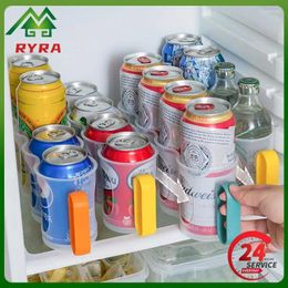 Kitchen Storage Hole Beverage Soda Drink Can Organizer Racks Fridge Bottle Holder Beer Refrigeration Shelf Home Box Case