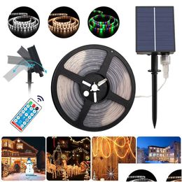 Led Strings 5M 280Leds Solar Light Ip65 Waterproof Fairy Lights 8 Modes Remote Control Outdoor Garden Lamps Halloween Home Decor Chris Dhw4J