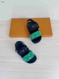 Top designer kids shoes summer Contrasting decoration Kids Sandals logo printing Child Slippers Box Packaging Children's Size 26-35