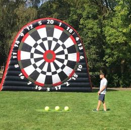 4mh Free door ship giant inflatable soccer dart game commercial inflatables football darts board dartboard for kids games