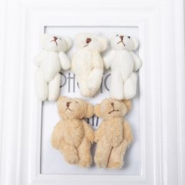 Plush Toy Long Hair Joint Bear Nude Bear 6cm Little Dixiong Doll Handmade Jewellery Shoes and Hat Gift Box Accessories