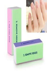 Whole4 Sides Nail File Block Buffer Polishing Sanding Nail Art Manicure Nail Art Tools 1 pcs2513471