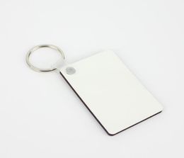 MDF Blank Key Chain Rectangle Sublimation Wooden Key Tags For Heat Press Transfer Po Logo Doublesided Thermal Printing Gift ZZ1700661