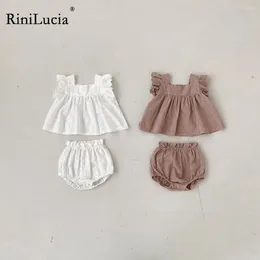 Clothing Sets Baby Clothes Set Summer Casual Suspende Tops Shorts For Girls Unisex Toddlers 2 Pieces Kids Outifs