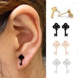 Stud Earrings Fashion Stainless Steel Geometric Heart Key For Women Small Glass Cup Jesus Piercing Ear Earring Jewellery 2024