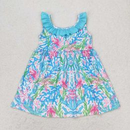 Clothing Sets Baby Girls Wholesale Boutique Summer Coral Sleeveless Children Kids Short Sleeves Twirl Skirts Dresses